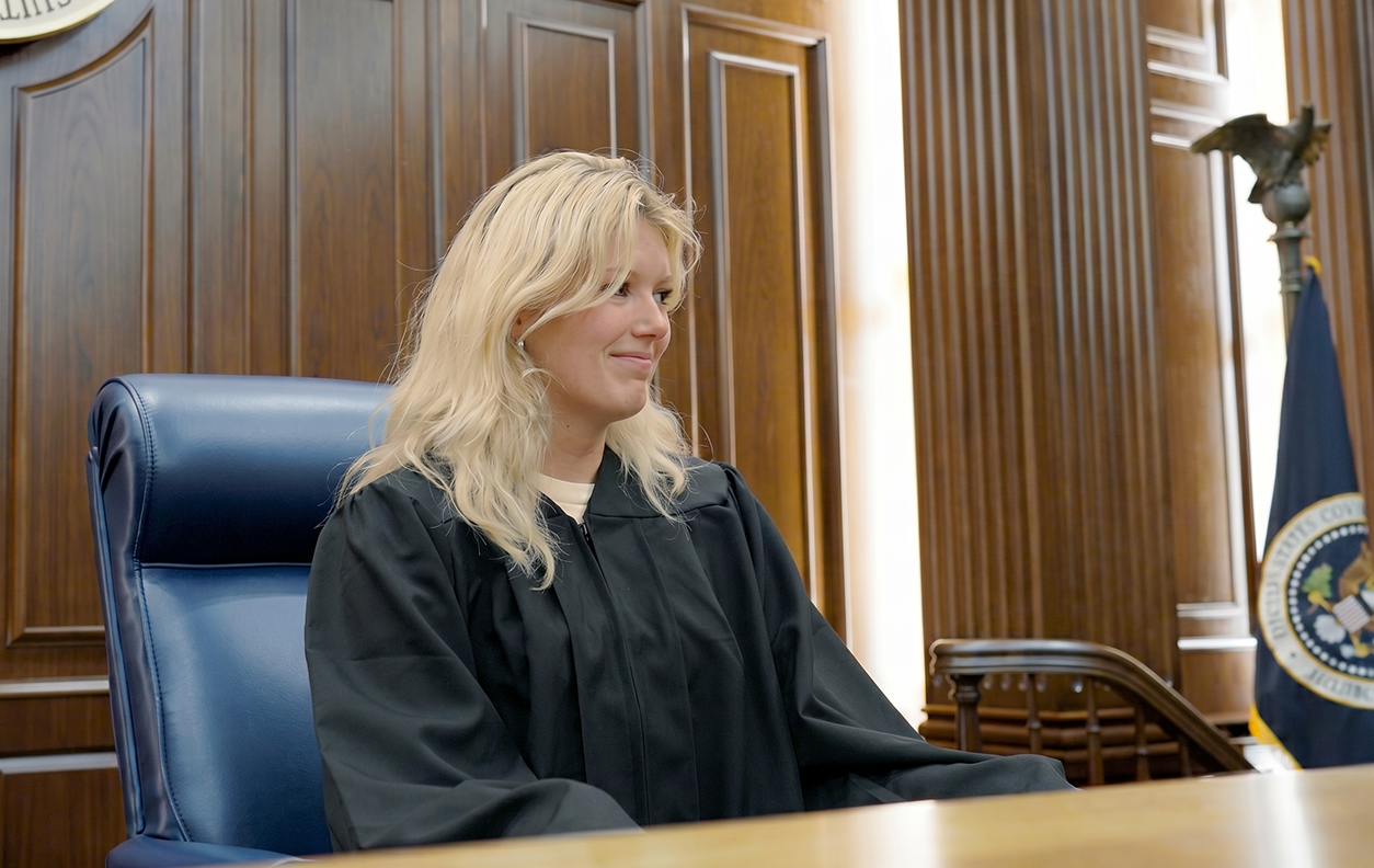 Student judge at the Mock Trial